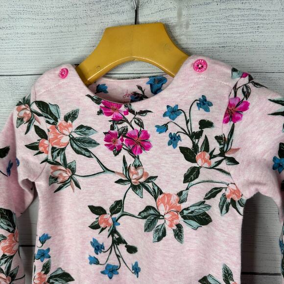 Joules Baby Girls 12-18 months Christina 216653 Floral Long Sleeve Dress Pink - Picture 3 of 9